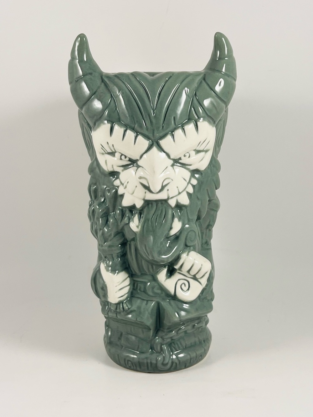Geeki Tikis Krampus 18 Oz Ceramic Cup Mug EUC